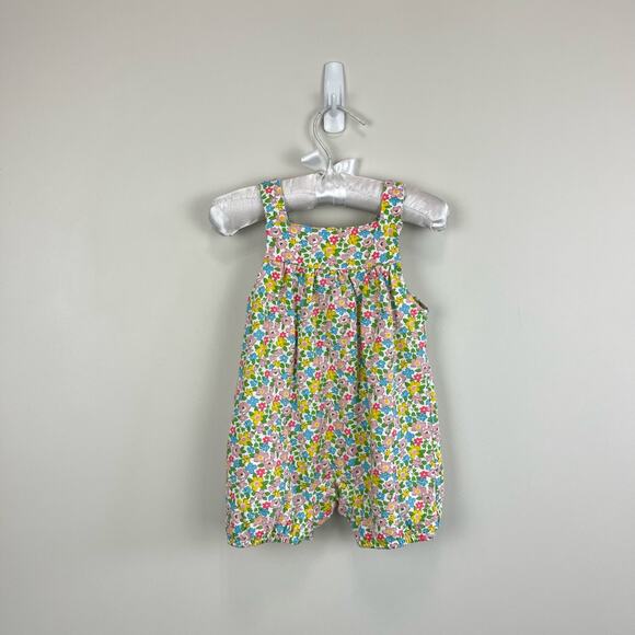 Mini Boden Organic Newborn Overalls Aqua Spring Floral 3-6 Months - Picture 5 of 5